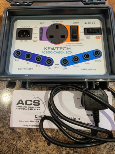 Kewtech fc2000 check box - box,