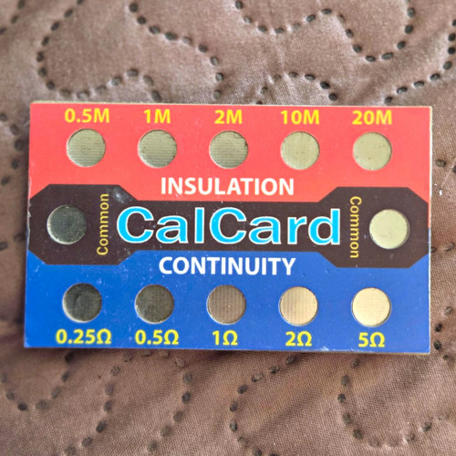 Testcal calcard insulation - calcard, &